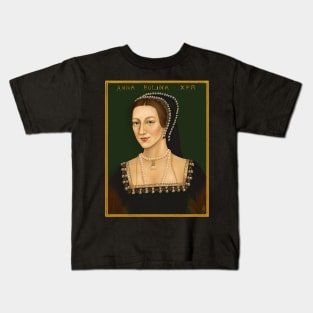 Digital portrait of Anne Boleyn Kids T-Shirt